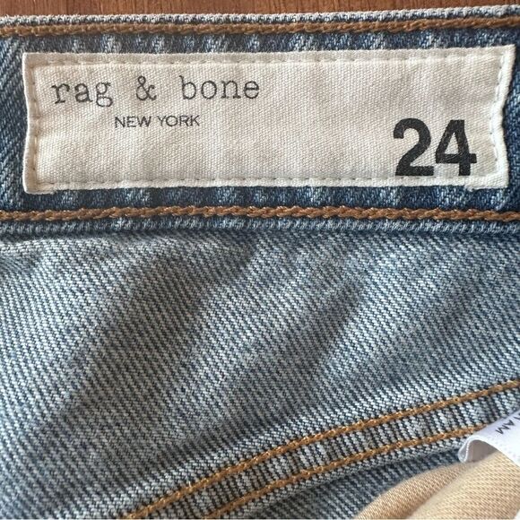 Rag & Bone Maya High Rise Distressed Ankle Straight Jeans In Amar Size 24 - Picture 8 of 10